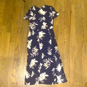 Leith dress from Nordstrom. Midi length with thigh slit and a flower pattern